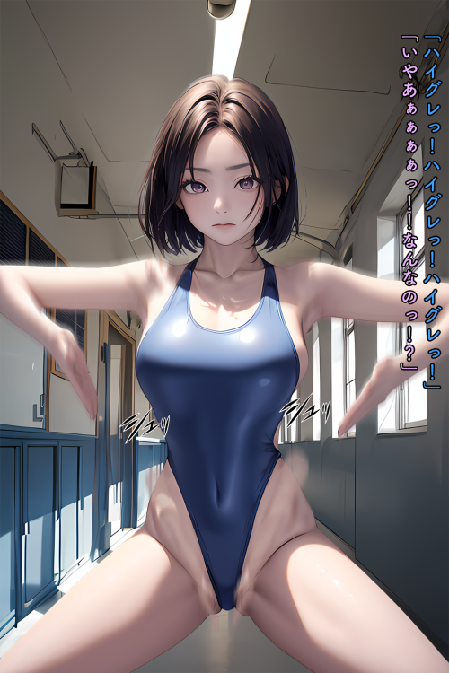 ハイグレ学園　美少女　ハイグレ人間出現