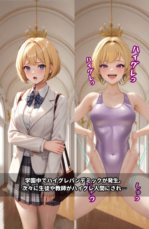 ハイグレ学園　ハイグレ洗脳　連鎖堕ち　女子校生
