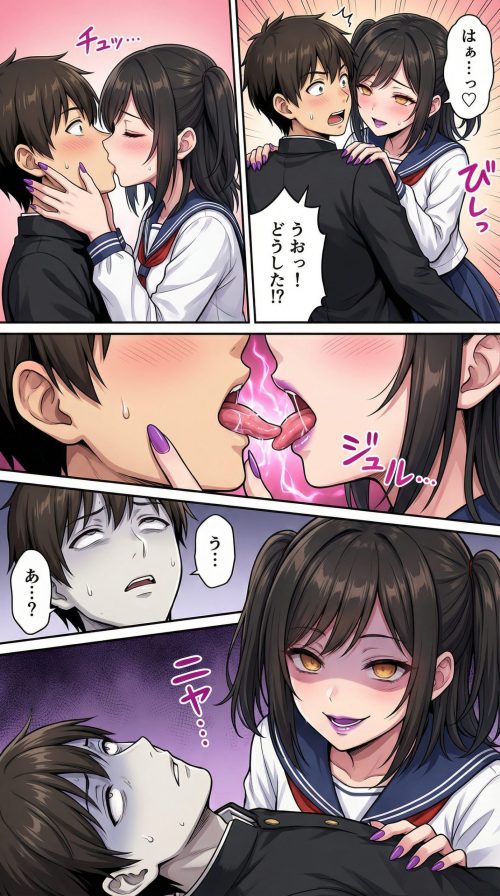 淫紋＆邪悪唾液　侵食洗脳　妖艶悪堕ち　魔法少女