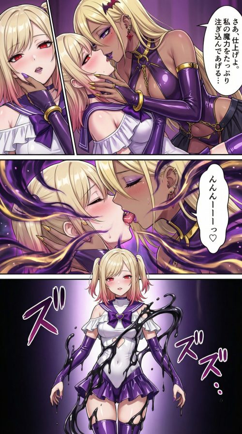 淫紋＆邪悪唾液　侵食洗脳　妖艶悪堕ち　魔法少女