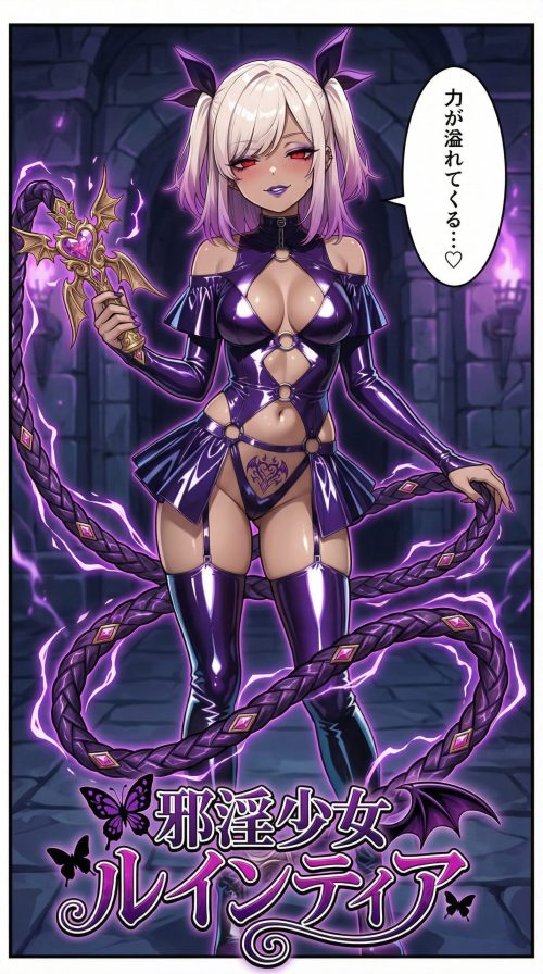 淫紋＆邪悪唾液　侵食洗脳　妖艶悪堕ち　魔法少女